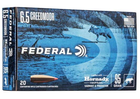 Federal 6.5 Creedmoor 95gr Hornady V-Max (20ct)