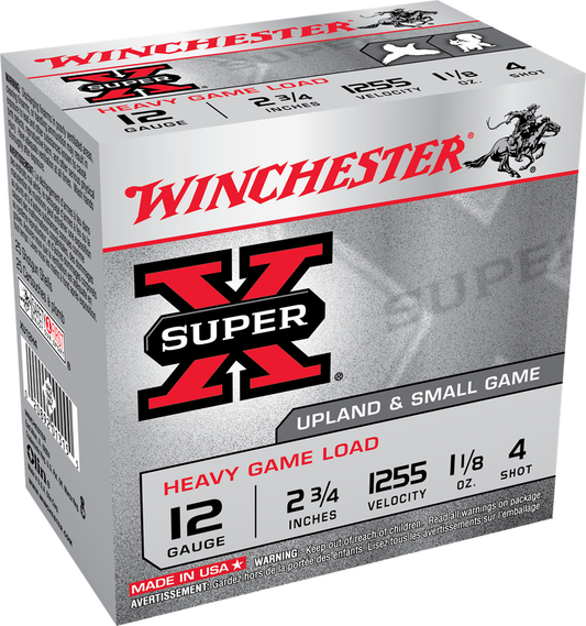 Winchester Heavy Game 12ga 2-3/4" 11/8oz #4 (1255fps) PER BOX