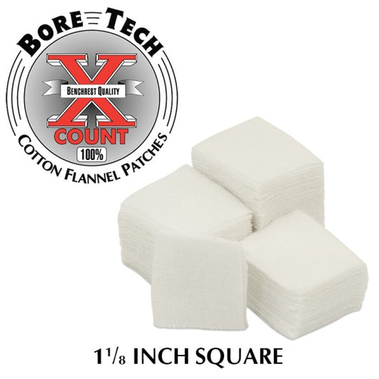 ~Bore Tech Patch 1 1/8 Square 250/Bag