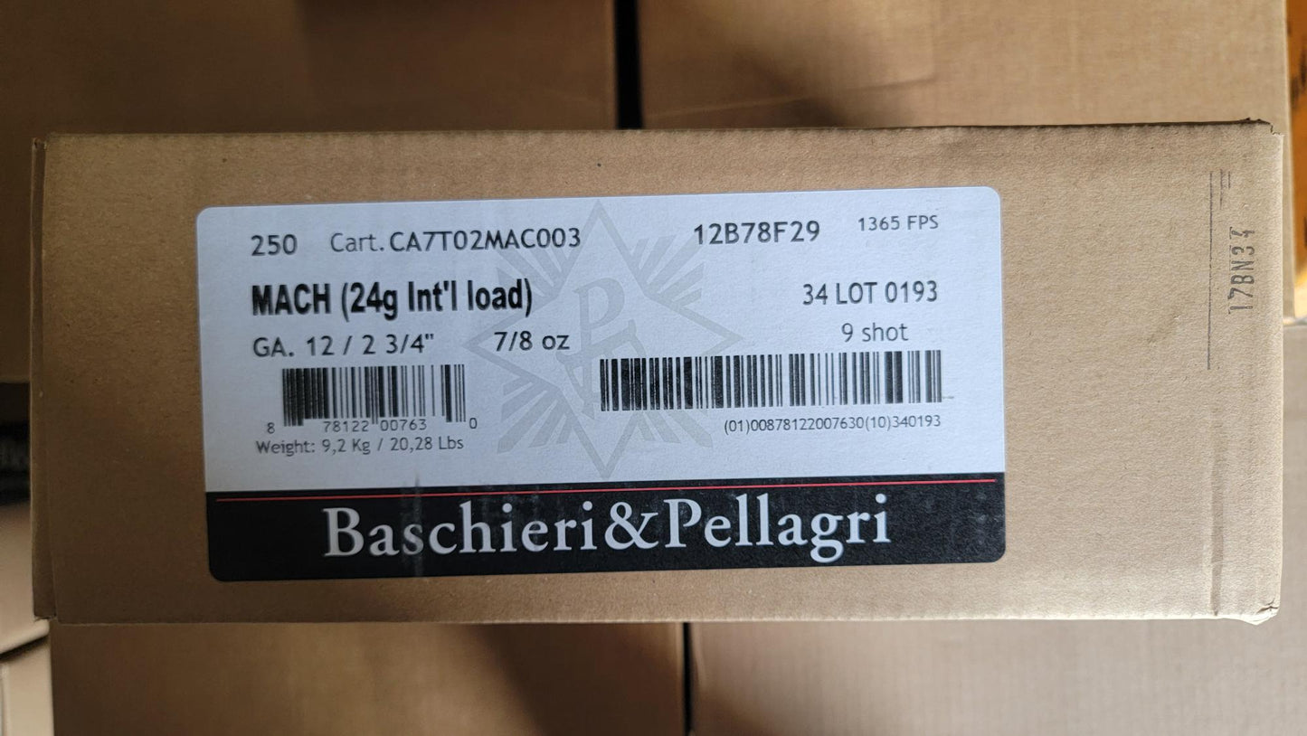 B&P F2 Mach 12ga 7/8oz #9 (1365 fps)