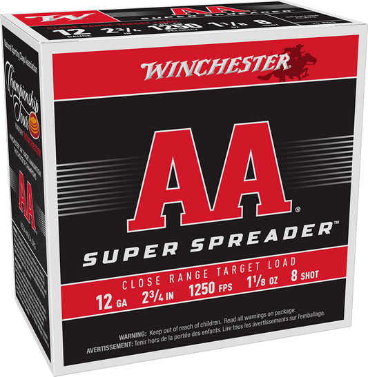 Winchester AA Spreader 12ga 1 1/8oz #8 (1250fps)