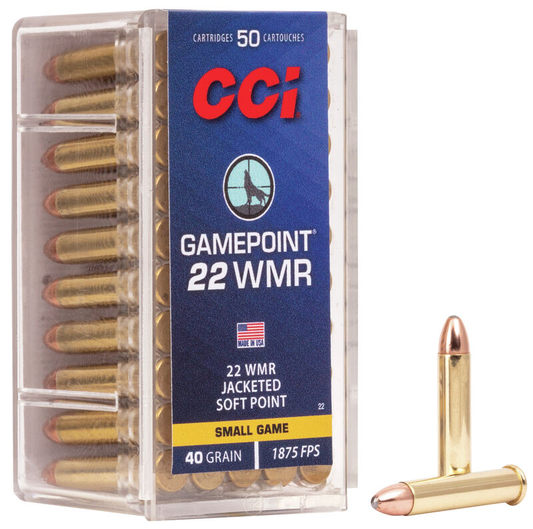 CCI 22 WMR Gamepoint 40gr. JSP (50 ct.)