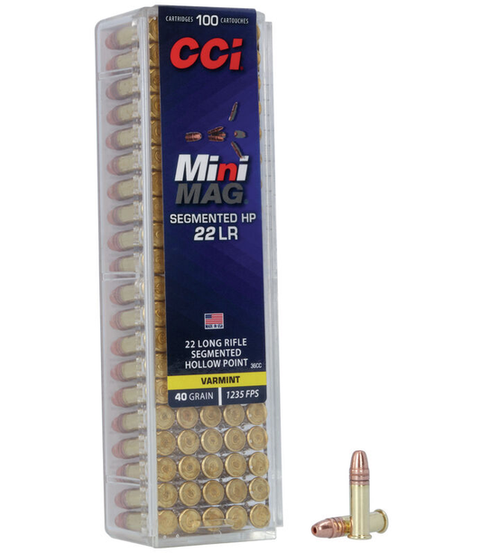 CCI 22 LR Mini Mag 40gr Segmented HP (100ct)..
