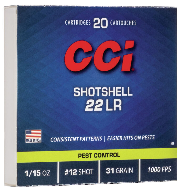 CCI  22 LR Shotshell #12 Shot (20ct)