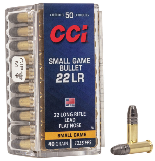 CCI 22 LR Small Game Bullet 40gr LFN (50ct)