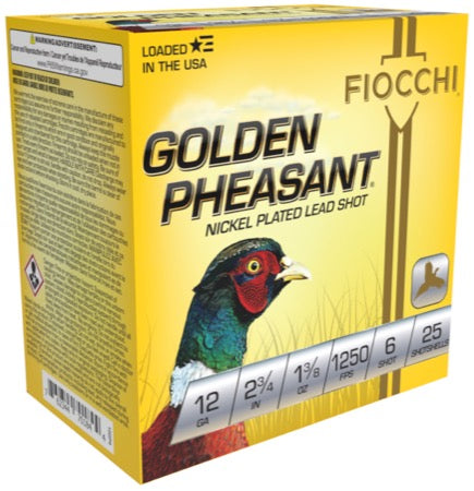 Fiocchi Golden Pheasant 12ga. 1 3/8 oz. #6 (1250 fps) PER BOX