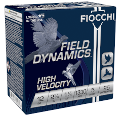 Fiocchi High Velocity 12ga. 1 1/4 oz. #5 (1330 fps) PER BOX