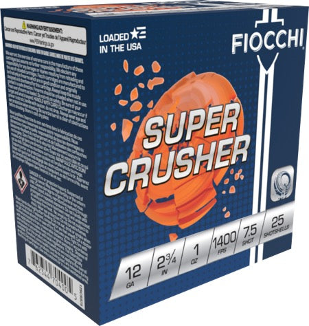 Fiocchi Super Crusher 12ga. 1 oz. #7.5 (1400 fps)