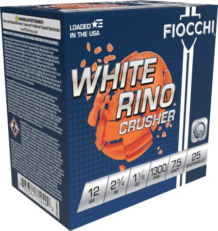 Fiocchi White Rino Crusher 12ga. 1 1/8 oz. #7.5 (1300 fps)