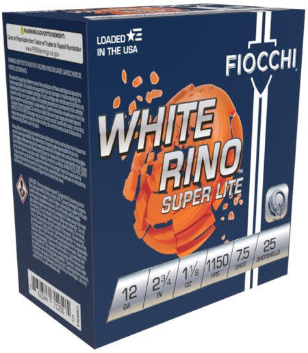 Fiocchi White Rino 12ga. 1 1/8 oz. #7.5 (1150 fps)