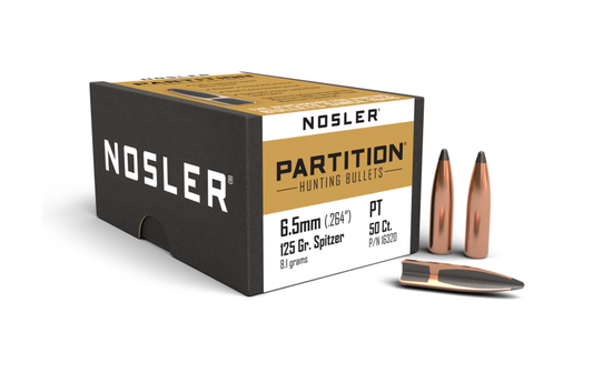 Nosler 6.5mm .264 125gr SP Partition (50ct)