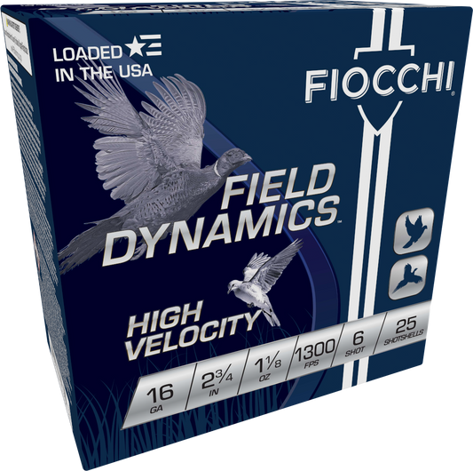 Fiocchi High Velocity 16ga. 1 1/8 oz. #6 (1300 fps) PER BOX