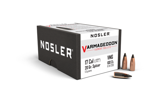 Nosler 17 Cal .172 20gr Varmageddon FB Tipped (100ct)