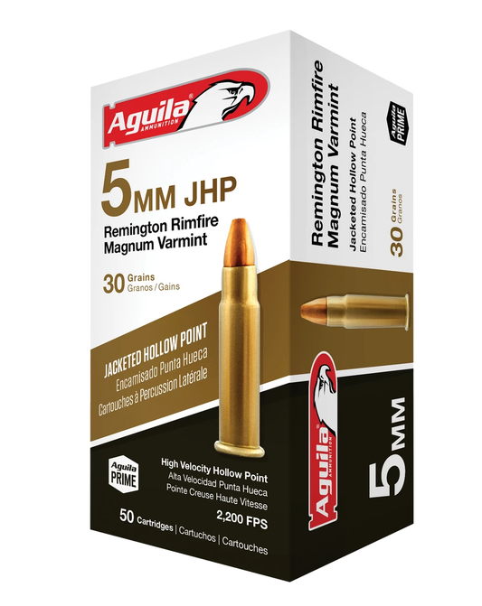 Aguila 5mm Rem Rimfire Magnum 30gr. JHP (50ct)
