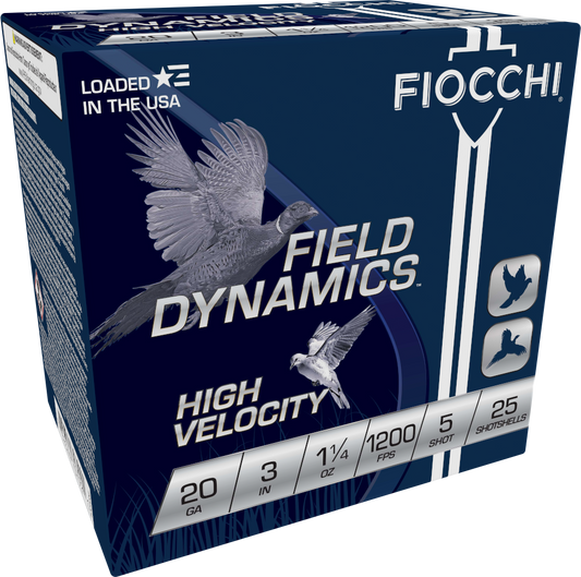 Fiocchi High Velocity 20ga. 3" 1 1/4 oz. #5 (1200 fps) PER BOX