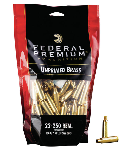 Federal 22-250 Rem Brass (100ct)