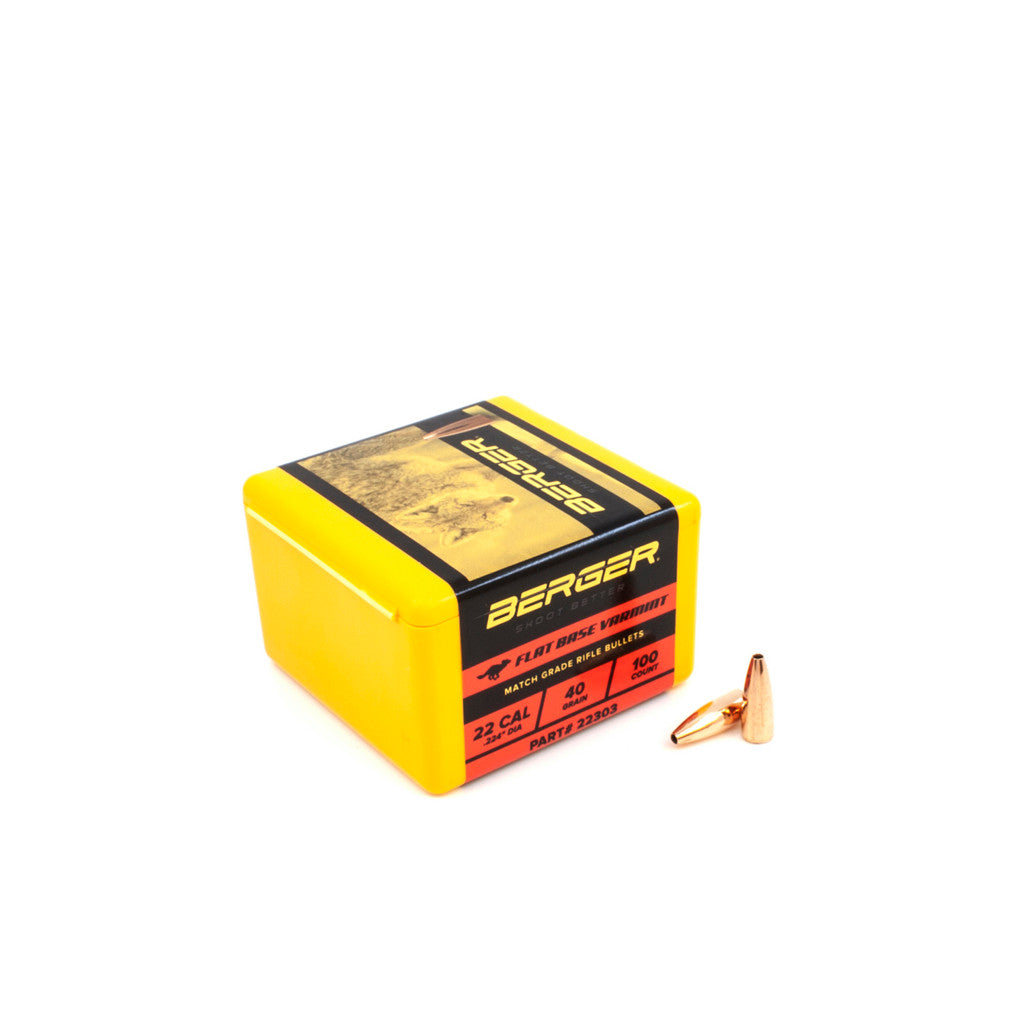 Berger 22 Cal .224 40gr FB Varmint (100ct)