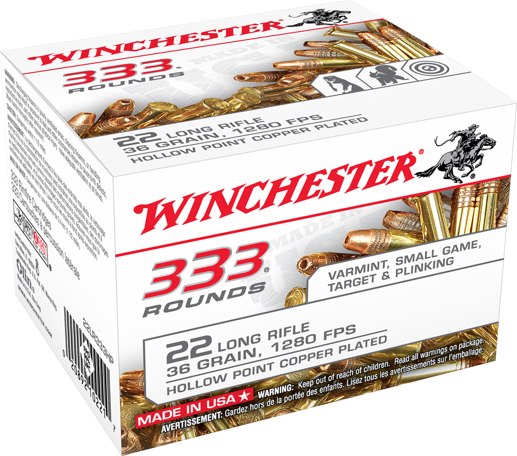 Winchester 22 LR 36gr. CPHP (333 ct.)
