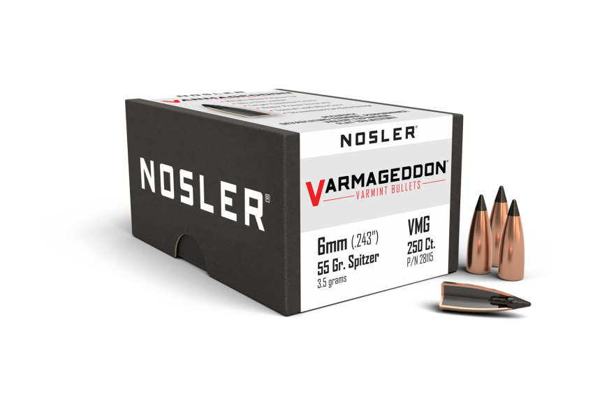 Nosler 6mm .243 55gr Varmageddon Tipped (250ct)