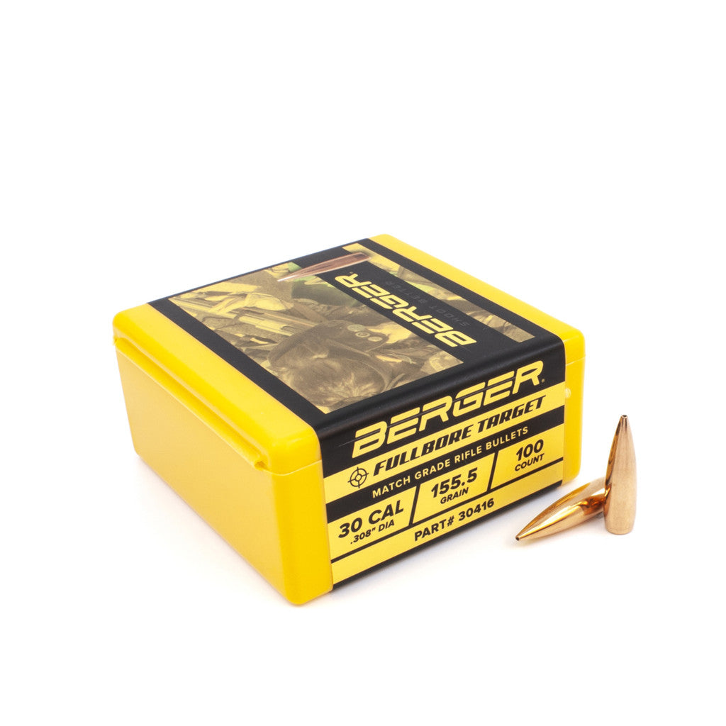 Berger 30 Cal .308 155.5gr Fullbore Target (100ct)