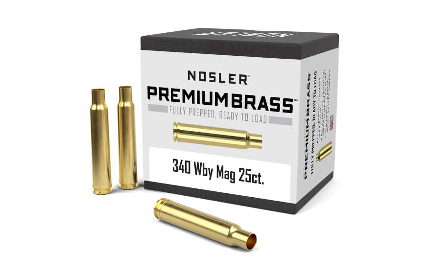 Nosler Custom Brass 340 WBY (25 ct)