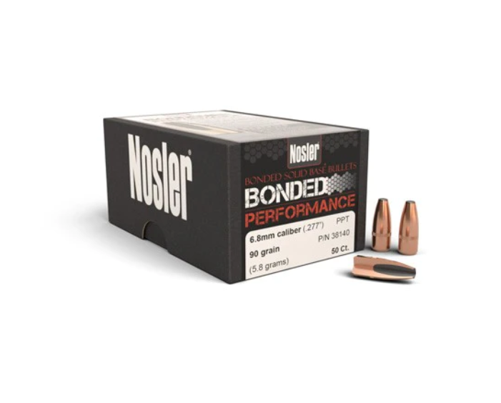 Nosler 270 Cal/ 6.8mm .277 90gr Bonded Solid Base Protected Point (100ct)