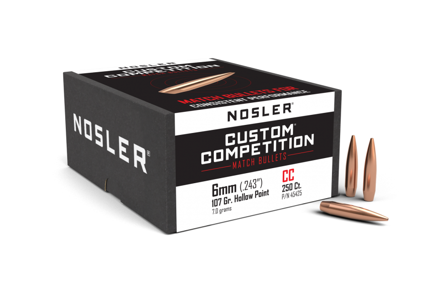 Nosler 6mm .243 107gr Custom Comp/ HPBT (250ct)