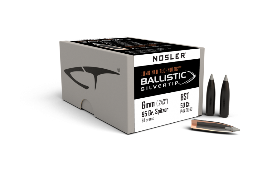 Nosler 6mm .243 95gr Ballistic Silvertip (50ct)