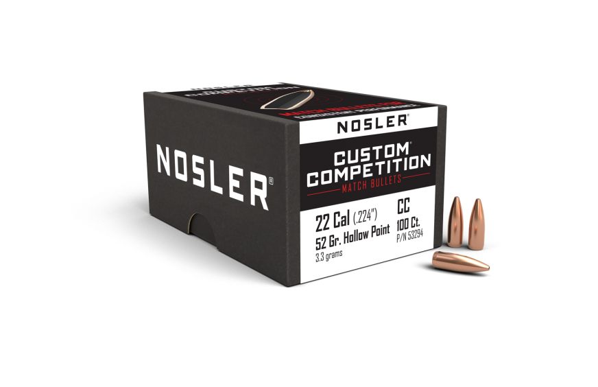 Nosler 22 Cal .224 52gr Custom Comp. HPBT (100ct)