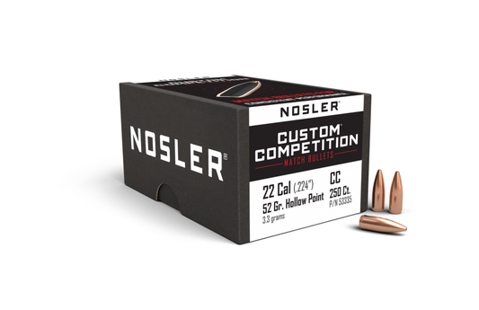 Nosler 22 Cal .224 52gr Custom Comp. HPBT (250ct)