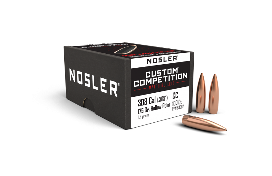 Nosler 30 Cal .308 175gr Custom Comp. HPBT (100ct)