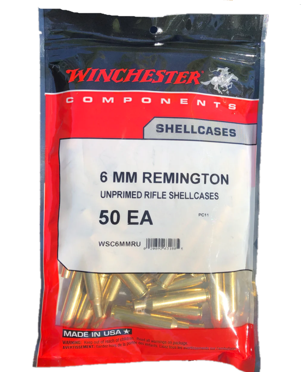 Winchester 6mm Rem Brass (50 ct)