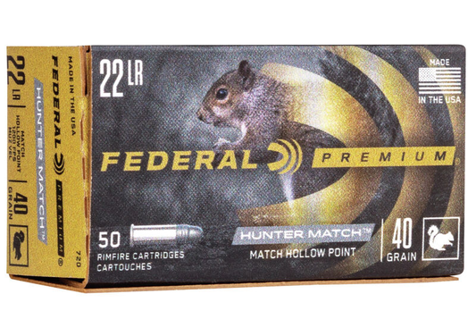 Federal 22 LR Match HV 40gr HP (50ct)