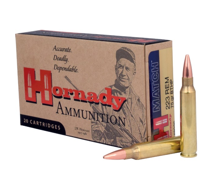 Hornady 223 Rem 75gr BTHP Match (20ct)