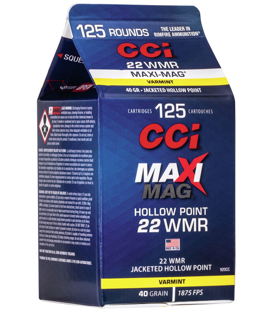 CCI 22 WMR Maxi Mag 40gr HP (125ct)