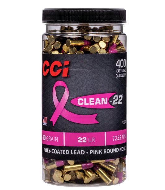 CCI 22 LR HV Target 40gr Clean-22 Pink LRN (400ct Bottle)