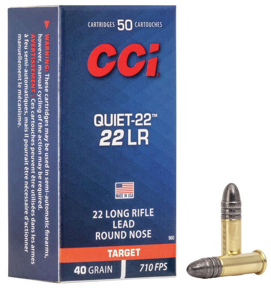 CCI 22 LR 40gr LRN "Quiet 22" (50ct)