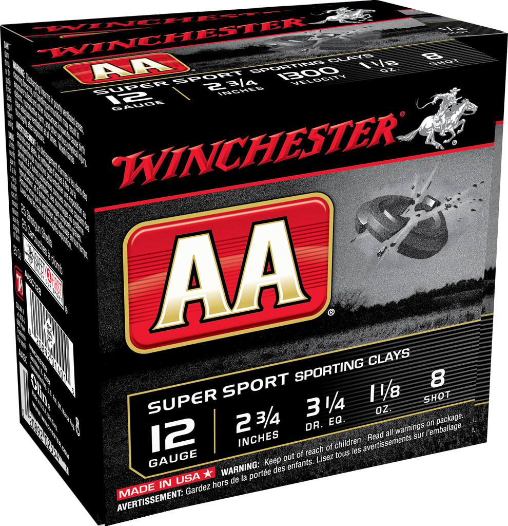 Winchester AA 12ga 3 1/4 Dr 1 1/8oz #8 (1300 fps)