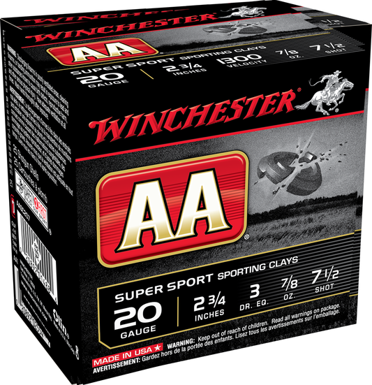 Winchester AA 20ga 3 Dr 7/8 oz #7.5 (1300 fps)