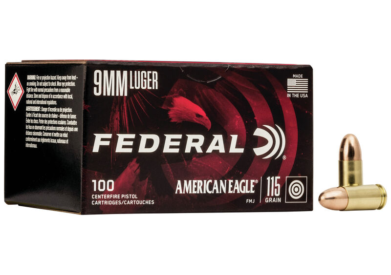 Federal American Eagle 9mm 115gr FMJ (100ct)