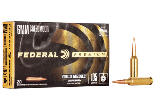Federal 6mm Creedmoor 105gr Gold Medal Berger (20ct)