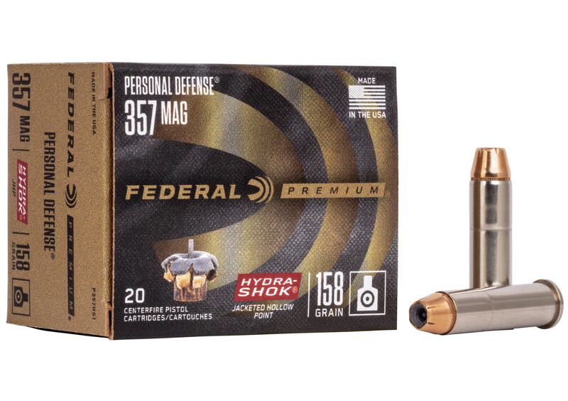 Federal 357 Mag 158gr Hydra-Shok JHP (20ct)