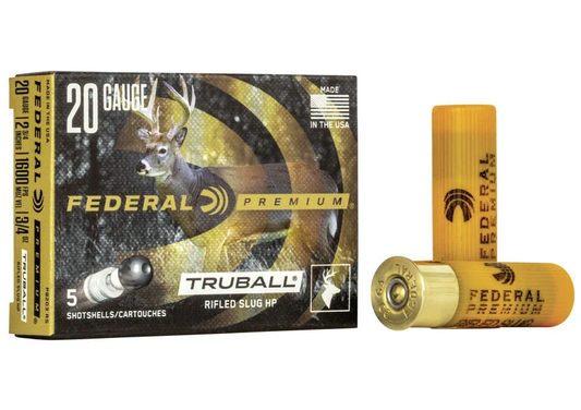 Federal TruBall Rifled Slug 20ga. 3/4 oz (1600 fps) (5ct)