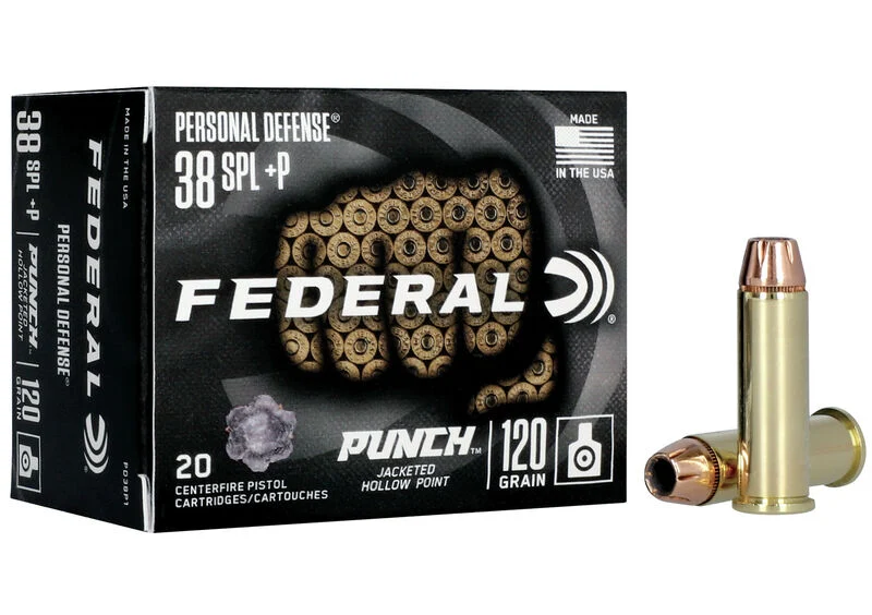 Federal 38 Special+P 120gr Punch JHP (20ct)