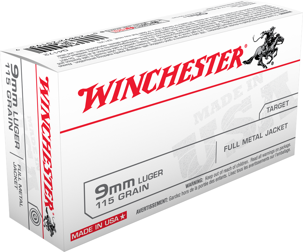 Winchester 9mm 115gr FMJ USA (50ct)