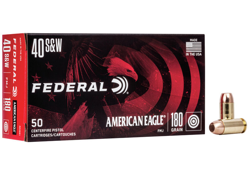 Federal American Eagle 40 S&W 180gr FMJ (50ct)