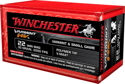 Winchester 22 WMR 30gr Varmint HV V-Max (50ct)