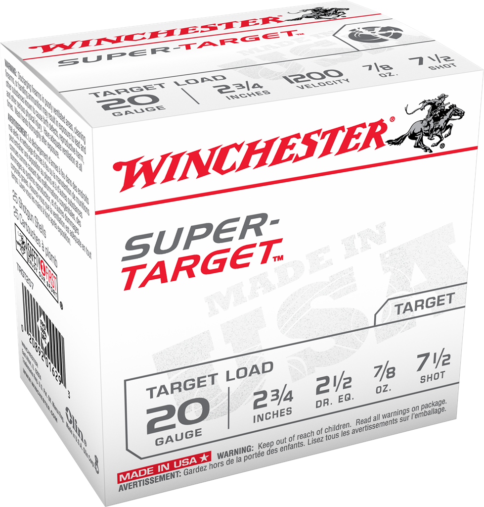 Winchester Super Target 20ga 7/8oz #7.5 (1200fps)