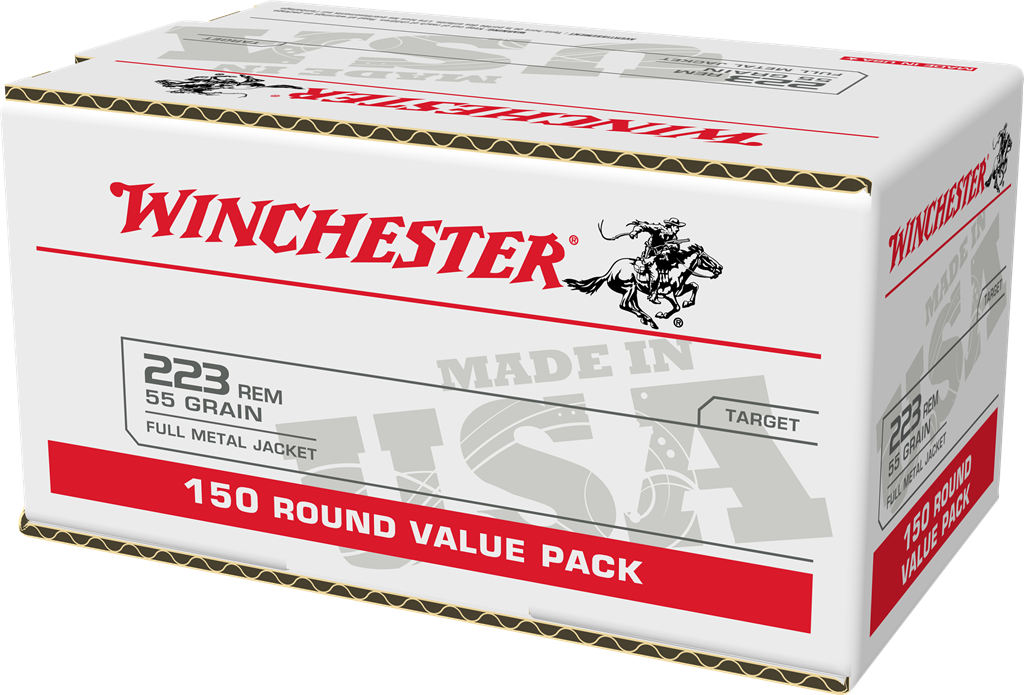 Winchester 223 Rem 55gr FMJ USA (150ct) (W223150)