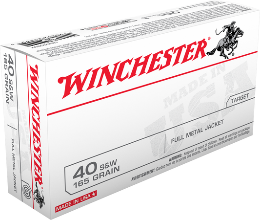 Winchester 40 S&W 165gr FMJ-FN (50ct)
